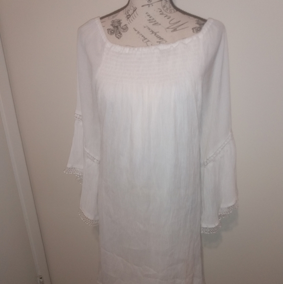 Plus Size Just Found Designer Stretch Dress with Bell Sleeves - Picture 4 of 10